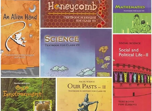 NCERT TEXTBOOK 7 BOOK SET FOR CLASS- 7TH (Honeycomb,Maths,Science,An Alien Hand,Our Environment,Our Past-2,Social and Political Life-2)