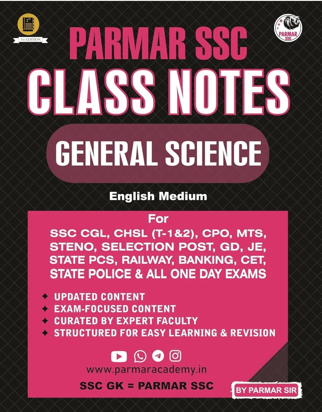 Parmar SSC Class Notes | English Medium | General Science Useful For SSC CGL