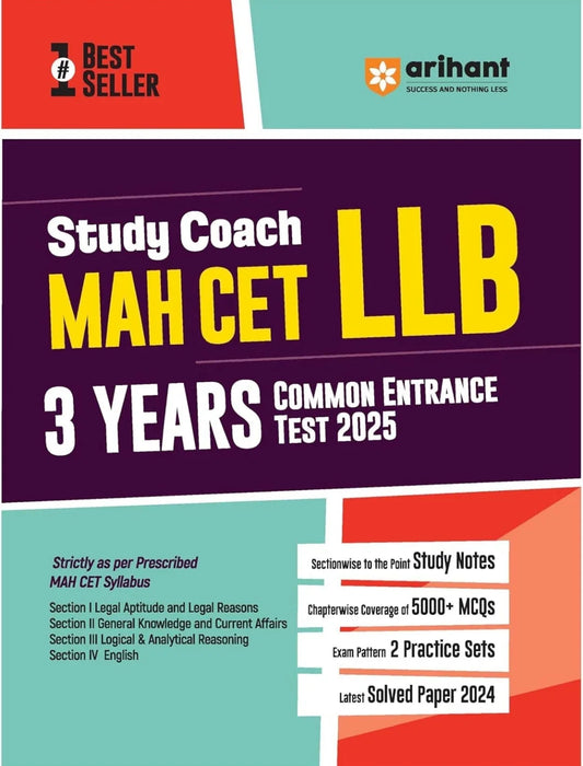 Arihant Study Coach MAH CET LLB 3 YEARS COMMON ENTRANCE TEST 2025
