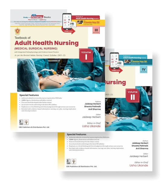 Textbook of Adult Health Nursing (Vol I and II) (PB- 2023) by MSc