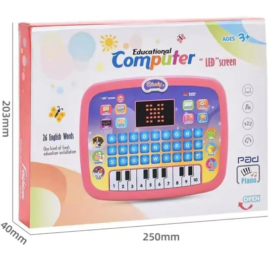 Kid Educational Computer with Piano/Tablet Toddler Learning Pad Interactive Toy with Screen -Educational Toys Fun Gifts -Music/Piano/ABC/Numbers/Words/Spell/Animals - for Boys&Girls 3+