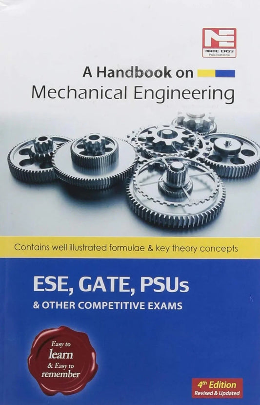 A Handbook On Mechanical Engineering - Contains Well Illustrated Formulae And Key Theory Concepts