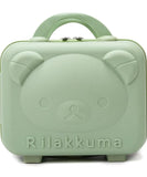 Portable Hard Shell Cosmetic Travel Case, Small Travel Hand Luggage with Elastic Band, Mini ABS Carrying Makeup Case Suitcase (T-Light Green)