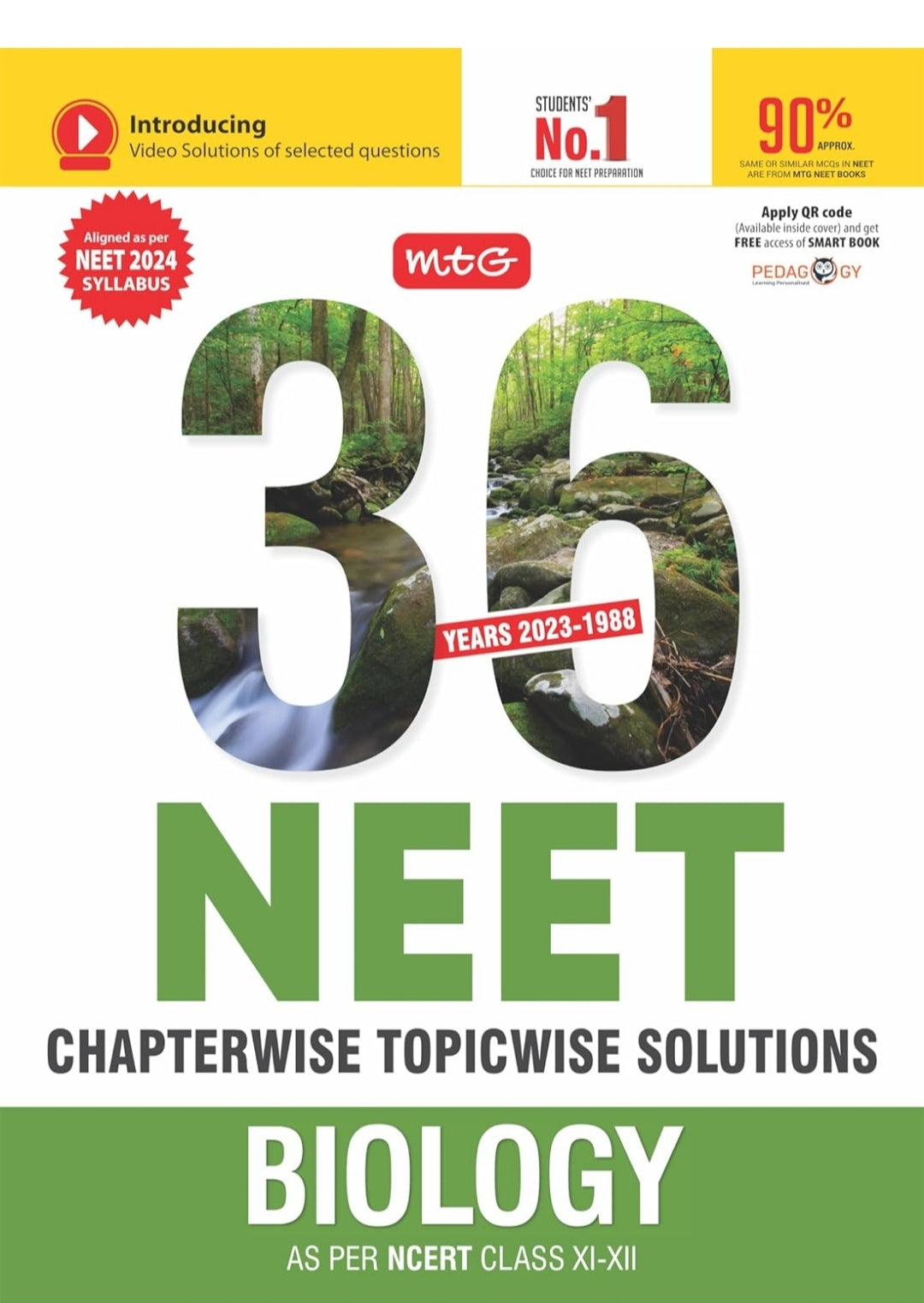 MTG 36 Years NEET Previous Year Solved Question Papers with NEET PYQ Chapterwise Topicwise Solutions - Biology For NEET Exam 202