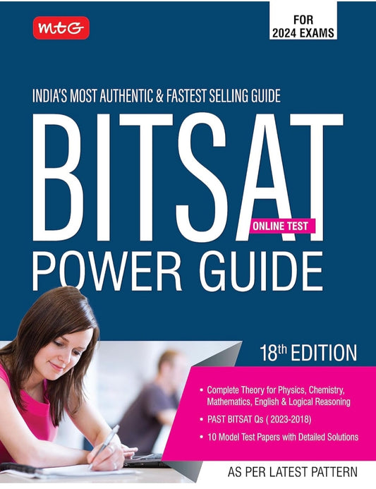 Mtg Bitsat Power Guide With Previous Year Chapter-Wise Solved Papers (Pyq) 10 Model Test Papers | Physics, Chemistry, Mathematics, English & Logical Reasoning Mtg Editorial Board