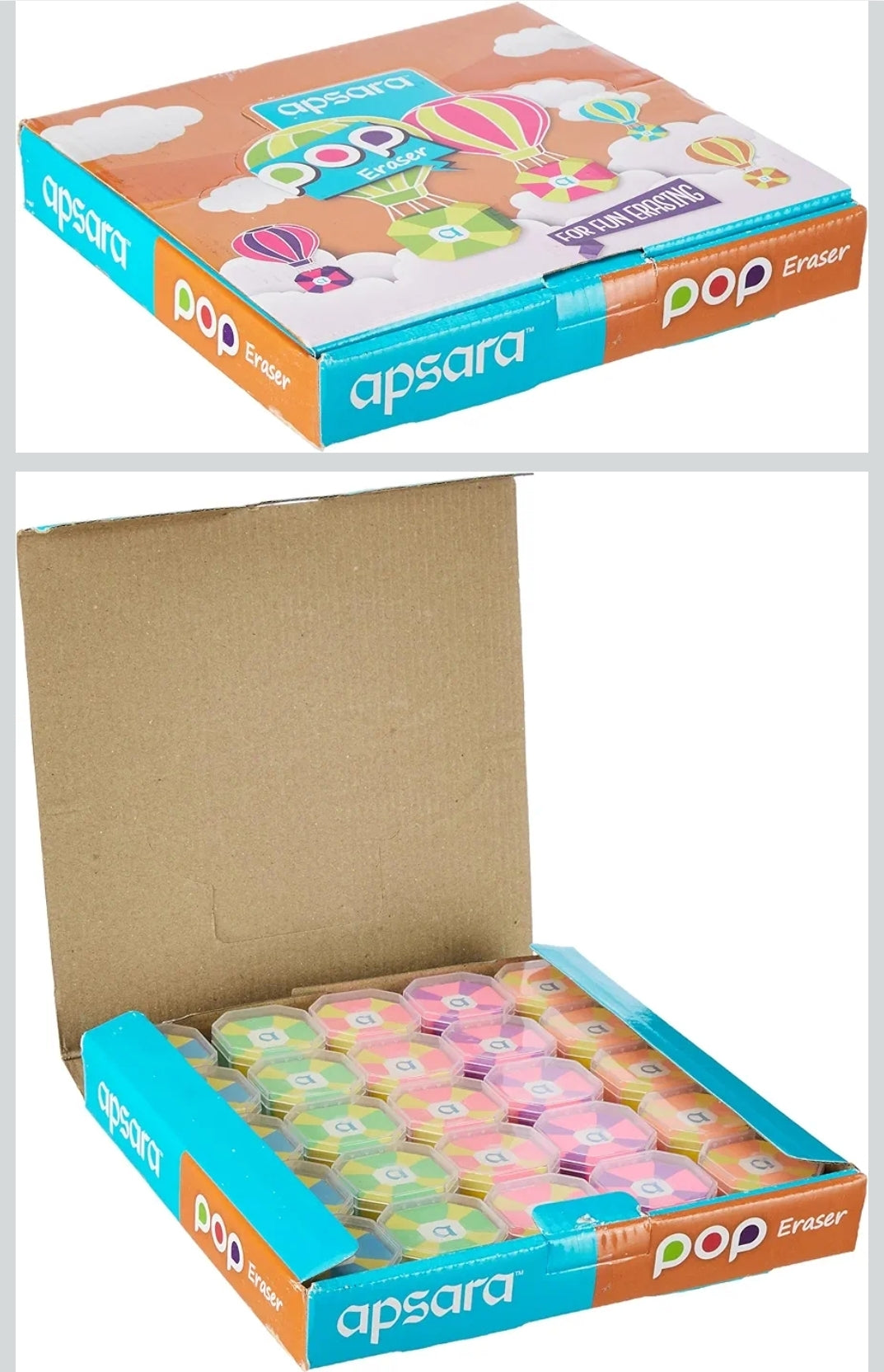 Apsara Pop Eraser,Multi-Color