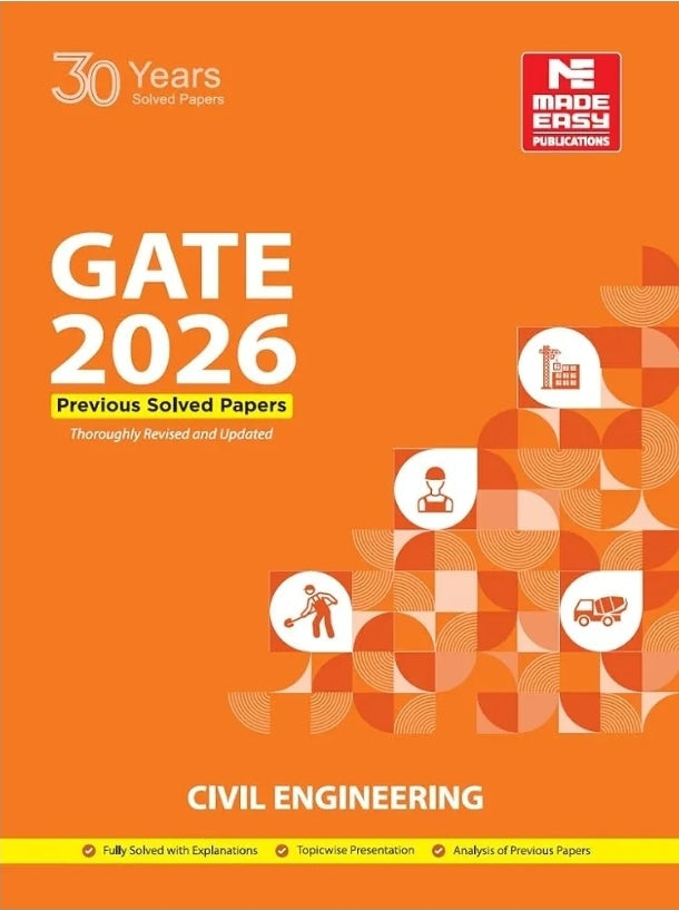 GATE 2026 Civil Engineering Book | 30 Years Previous Year Solved Papers (1996–2025)