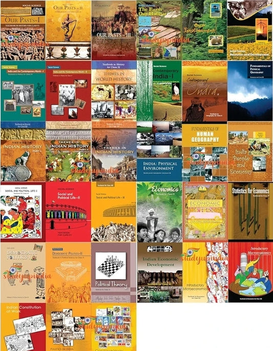 NCERT , CLASS - 6 TO 12 BOOK SET ( HISTORY, GEOGRAPHY , POLITICAL SCIENCE , ECONOMICS ) UPSC 2022 EDITION