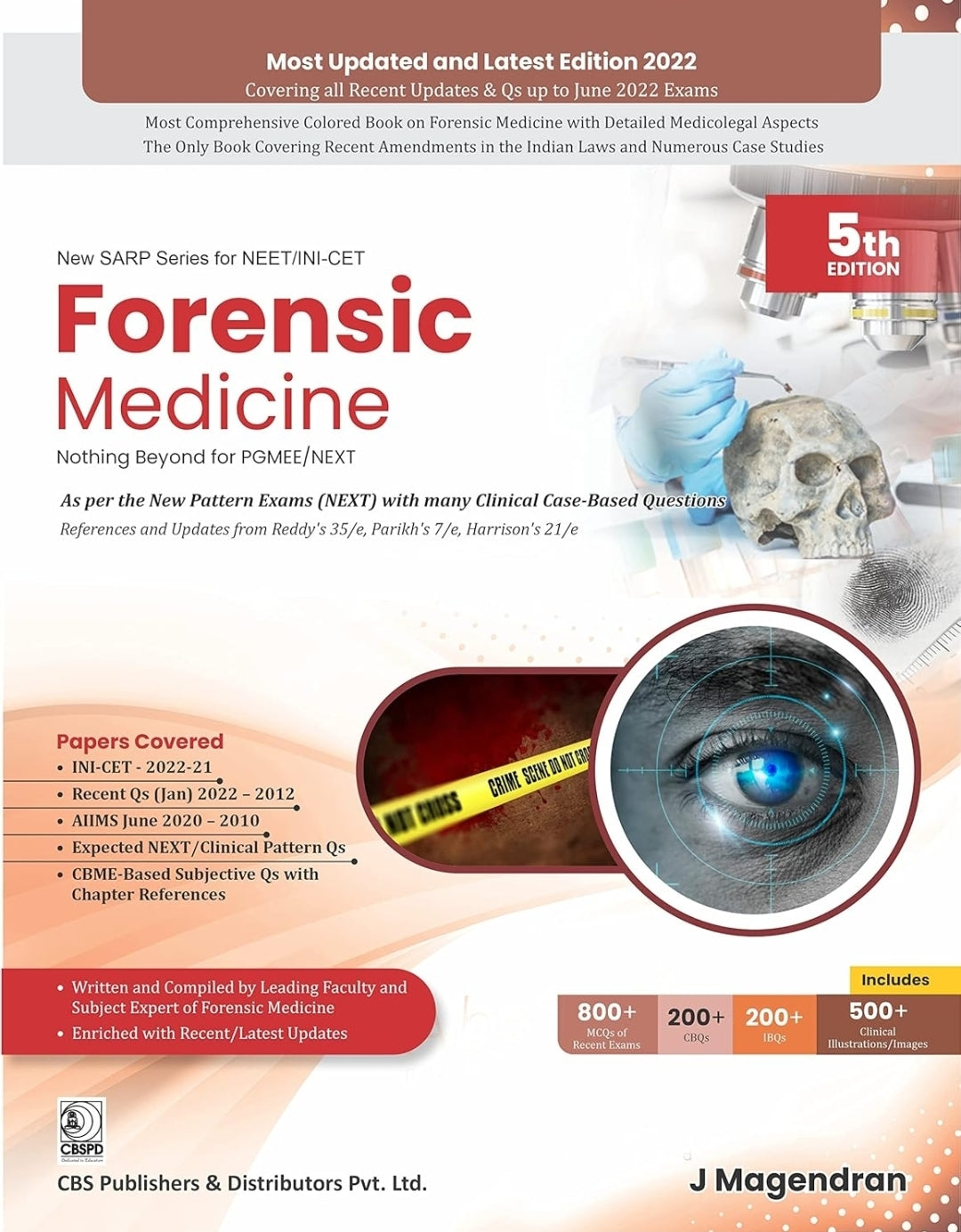 NEW SARP SERIES FOR NEET/INI CET FORENSIC MEDICINE NOTHING BEYOND FOR PGMEE 5ED (PB 2022)