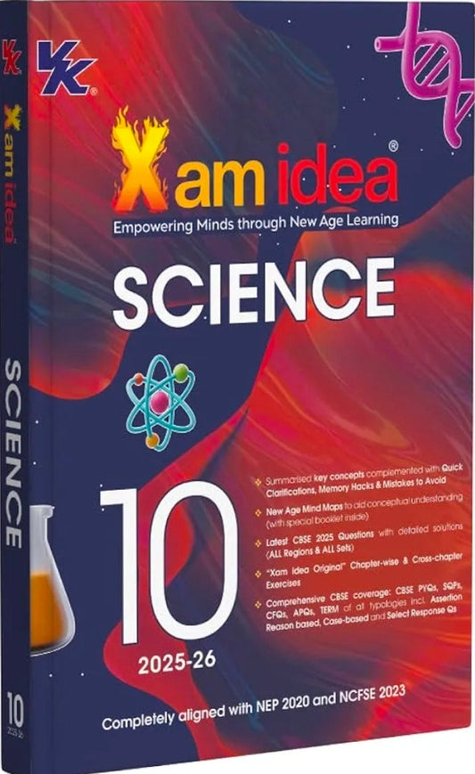 Xam idea Class 10 Science (2025-26) | Latest CBSE Syllabus | Key Concepts | Mind Maps with Special Booklet | Cross Chapter-wise Exercise | Comprehension