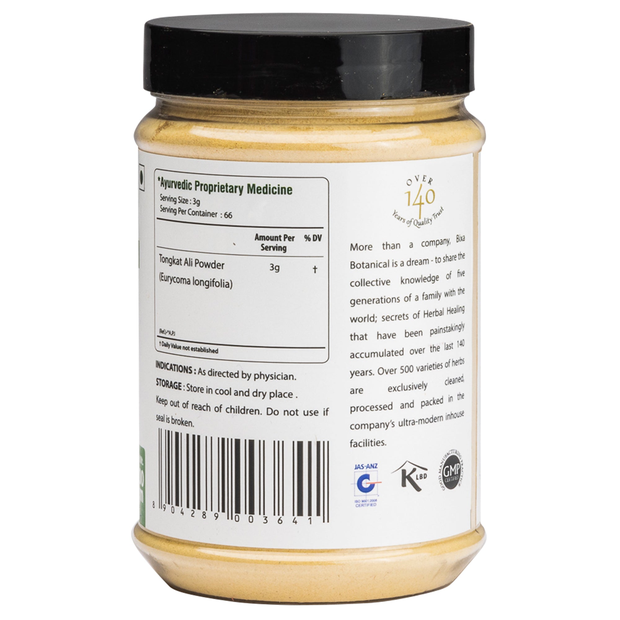 Bixa Botanical Tongkat Ali Root Powder – Natural Energy & Wellness Support (Eurycoma Longifolia) image 3