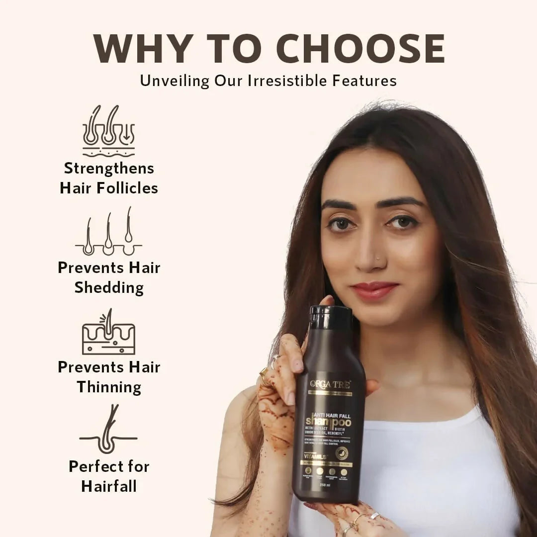 Orgatre Anti Hair Fall Shampoo For Hair Fall Dry & Frizzy Hairs -250 ml image 2