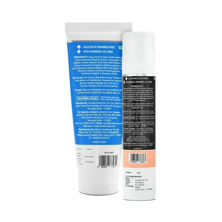 The Derma Co Flawless Skin Combo -Combo (1% Salicylic Acid Gel Face Wash-100 ml 1% Hyaluronic Tinted Sunscreen Gel :-50 gm) image 2