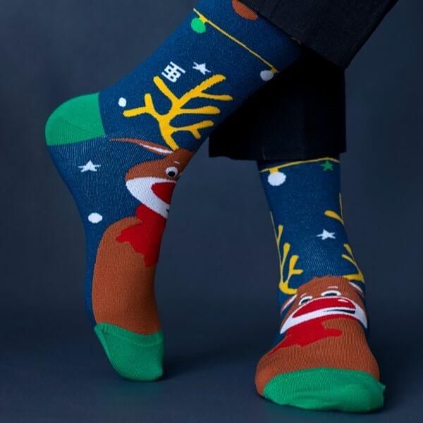 Socksoho Luxury Men Socks Happy Reindeer Edition (image 3)