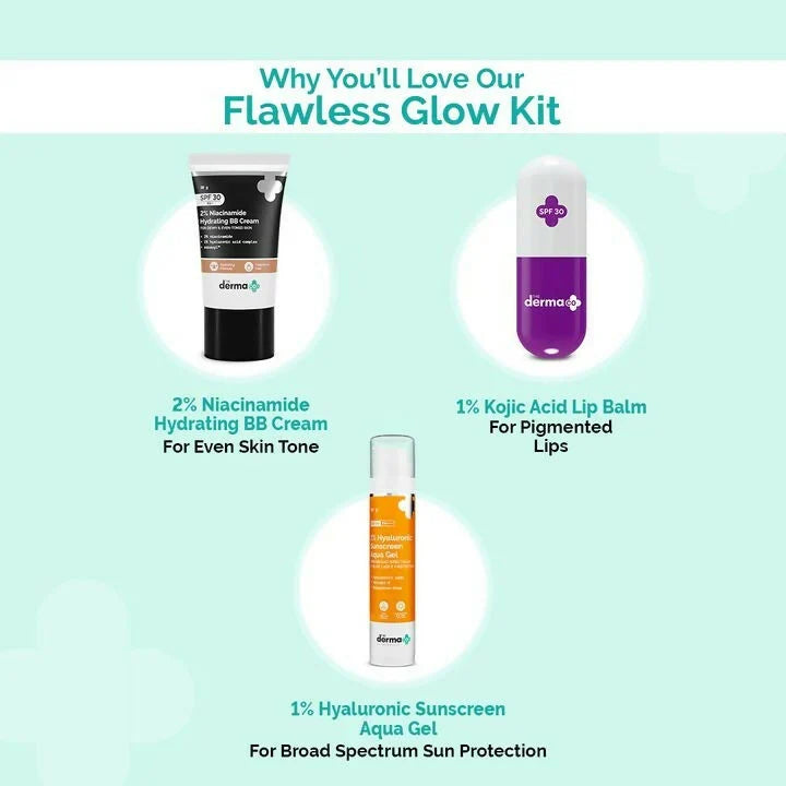 The Derma Co 3-in-1 Skincare Set – BB Cream, Lip Balm & SPF 50 Sunscreen for Daily Use image 3