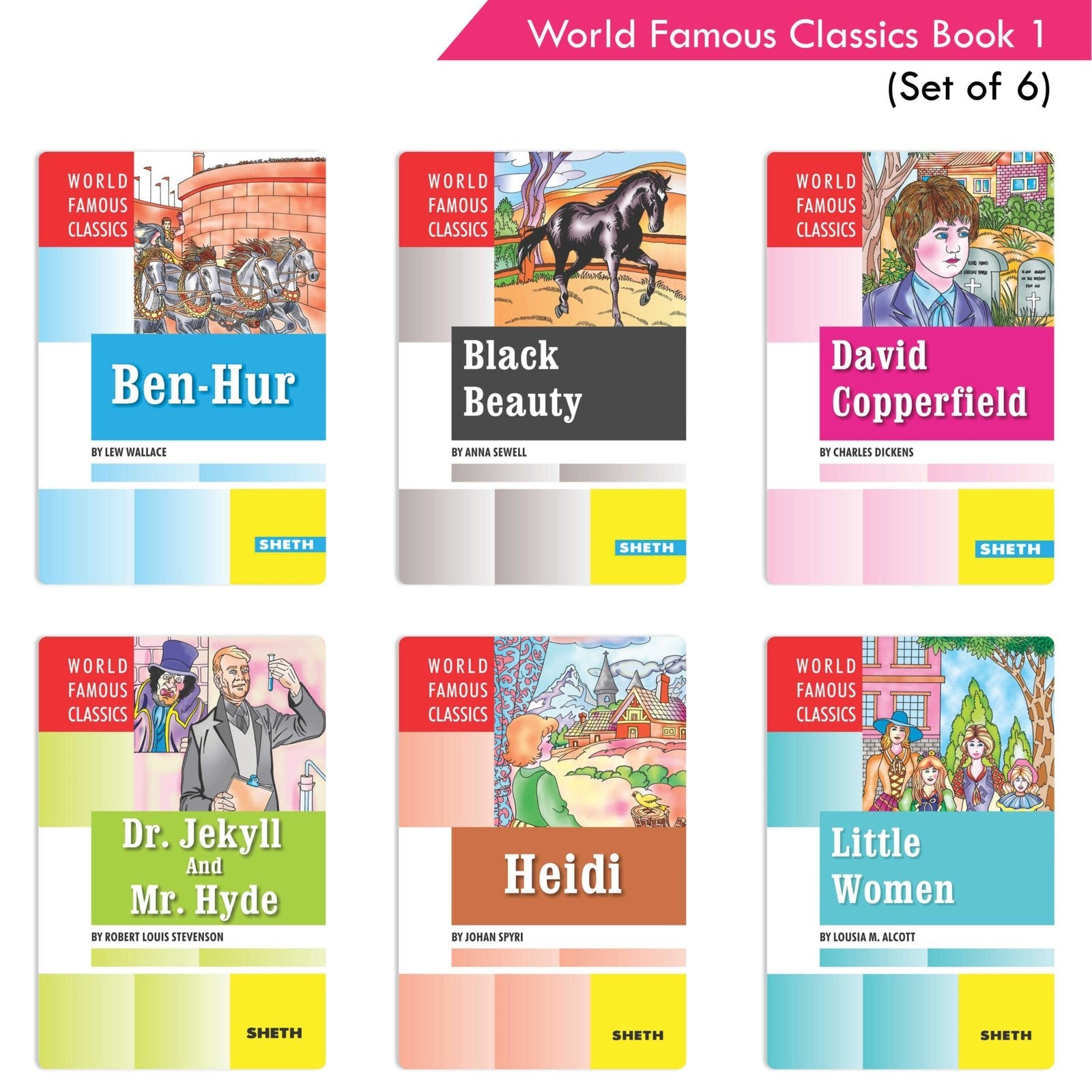 World Famous Classics Book 1 (Set of 6)| Ages 8-15 Year – Shethbooks