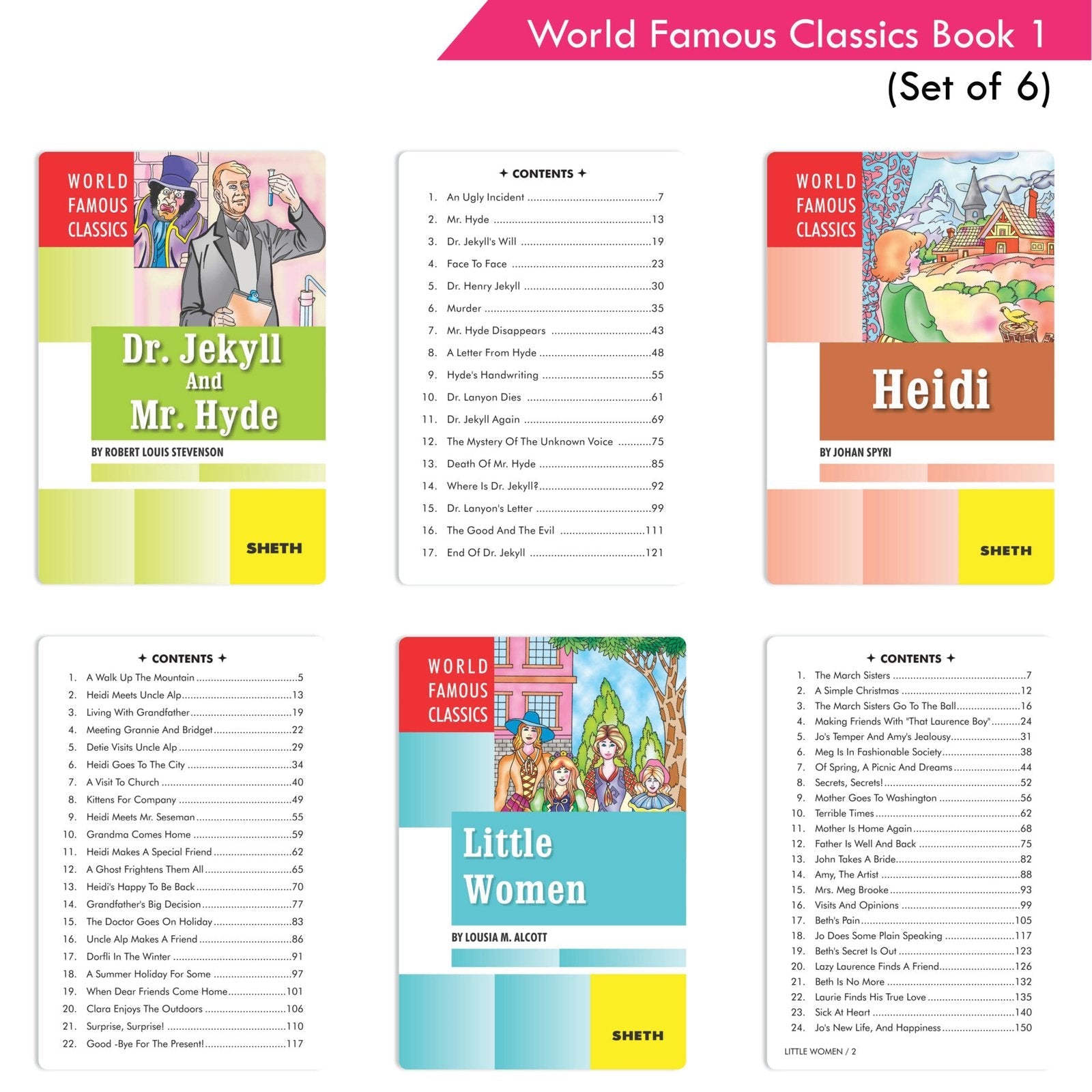 World Famous Classics Book 1 (Set of 6)| Ages 8-15 Year – Shethbooks (image 3)