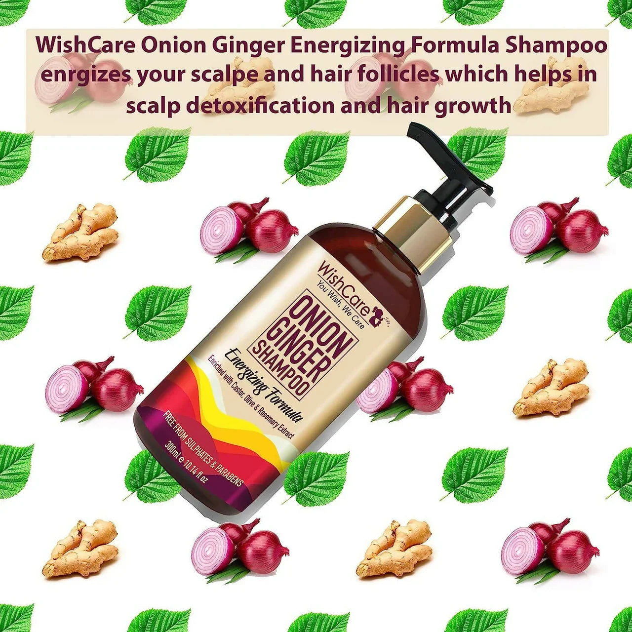 Wishcare Onion Ginger Shampoo -300 ml image 4