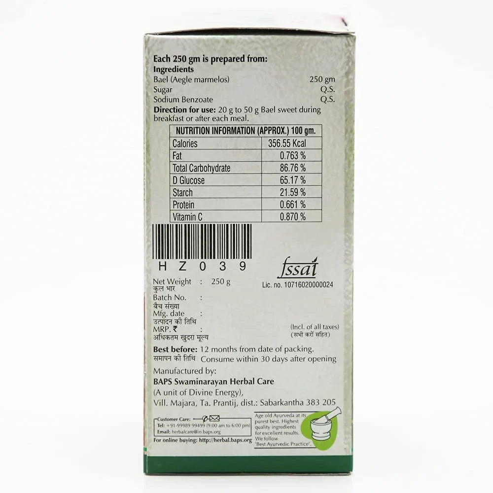 Baps Amrut Bael Herbal Sweet Candy -250 gm image 3