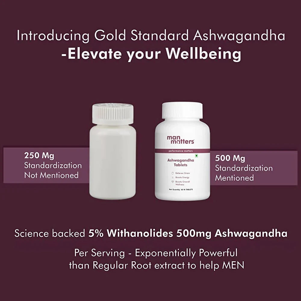 Man Matters Ashwagandha Tablets For Men -60 tabs image 2