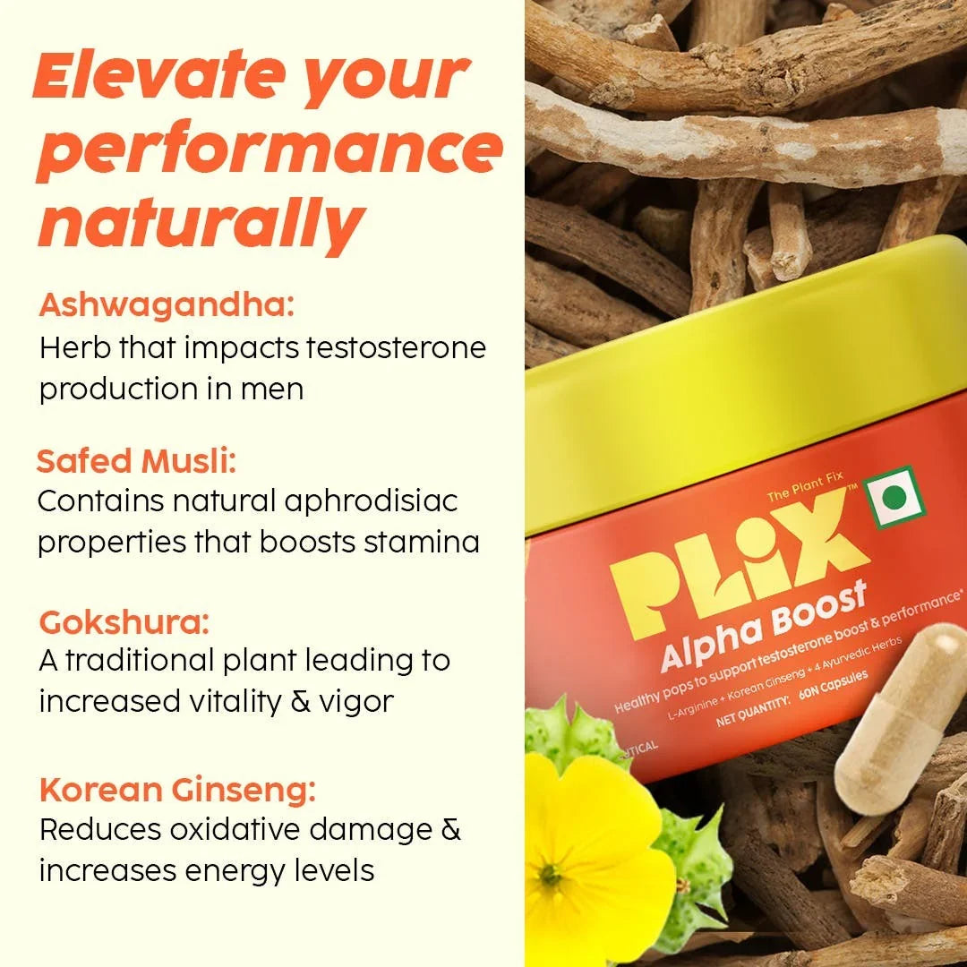 PLIX The Plant Fix Vitality Support Capsules for Men - 60 caps image 2