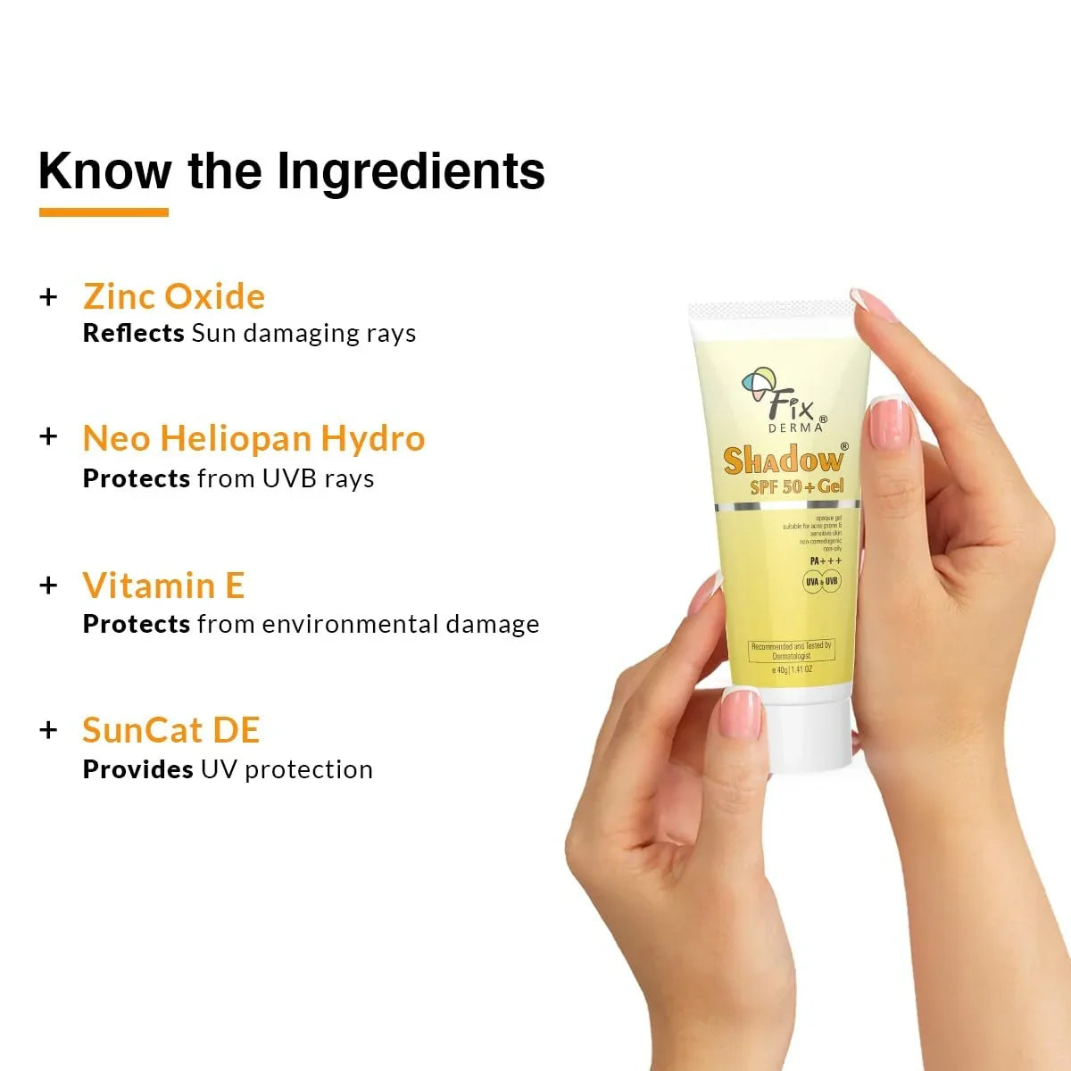 Fixderma Shadow SPF 50+ Gel For Oily Skin -75 gm image 6