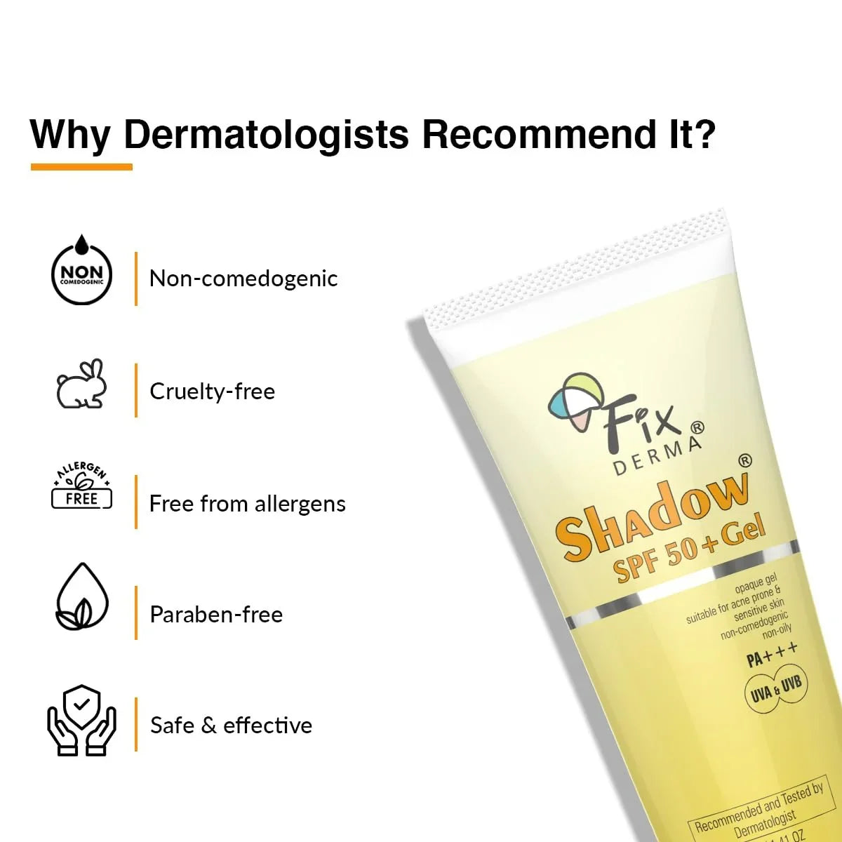 Fixderma Shadow SPF 50+ Gel For Oily Skin -75 gm image 4