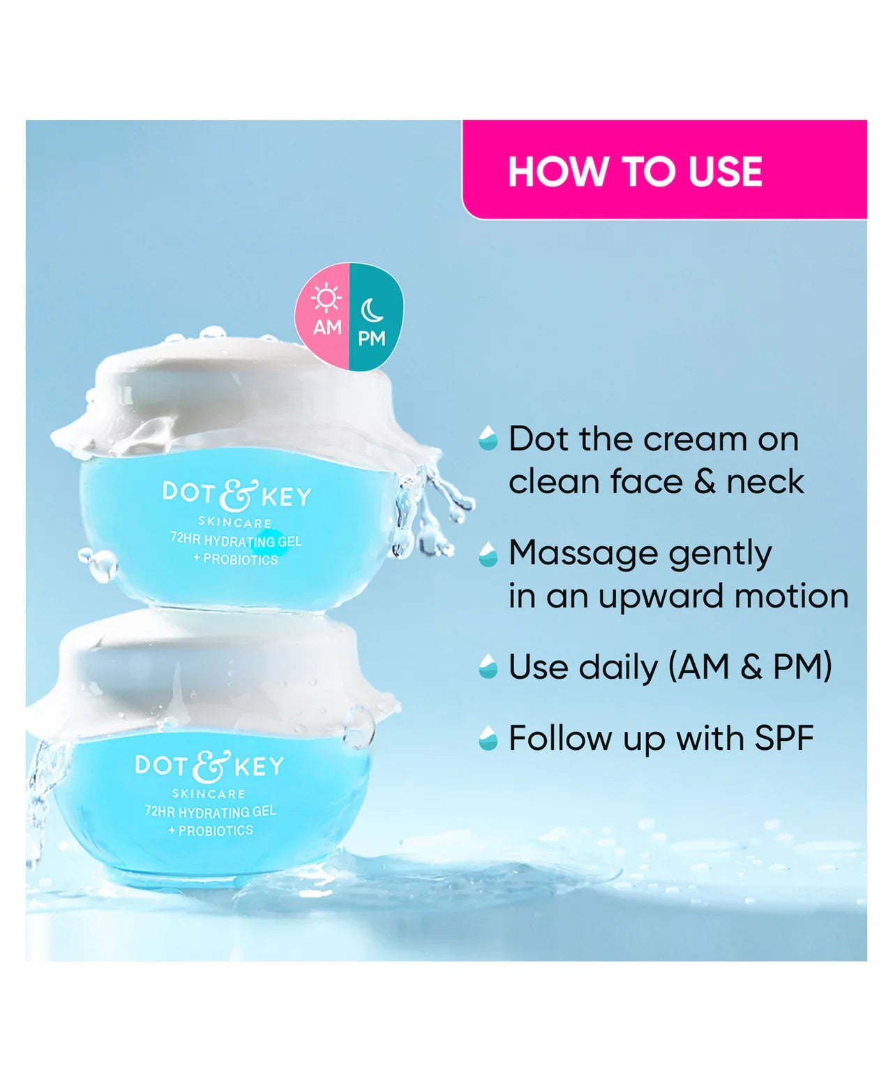 Dot & Key 72 Hr Hydrating Probiotic Face Gel Rice Water -60 ml image 3