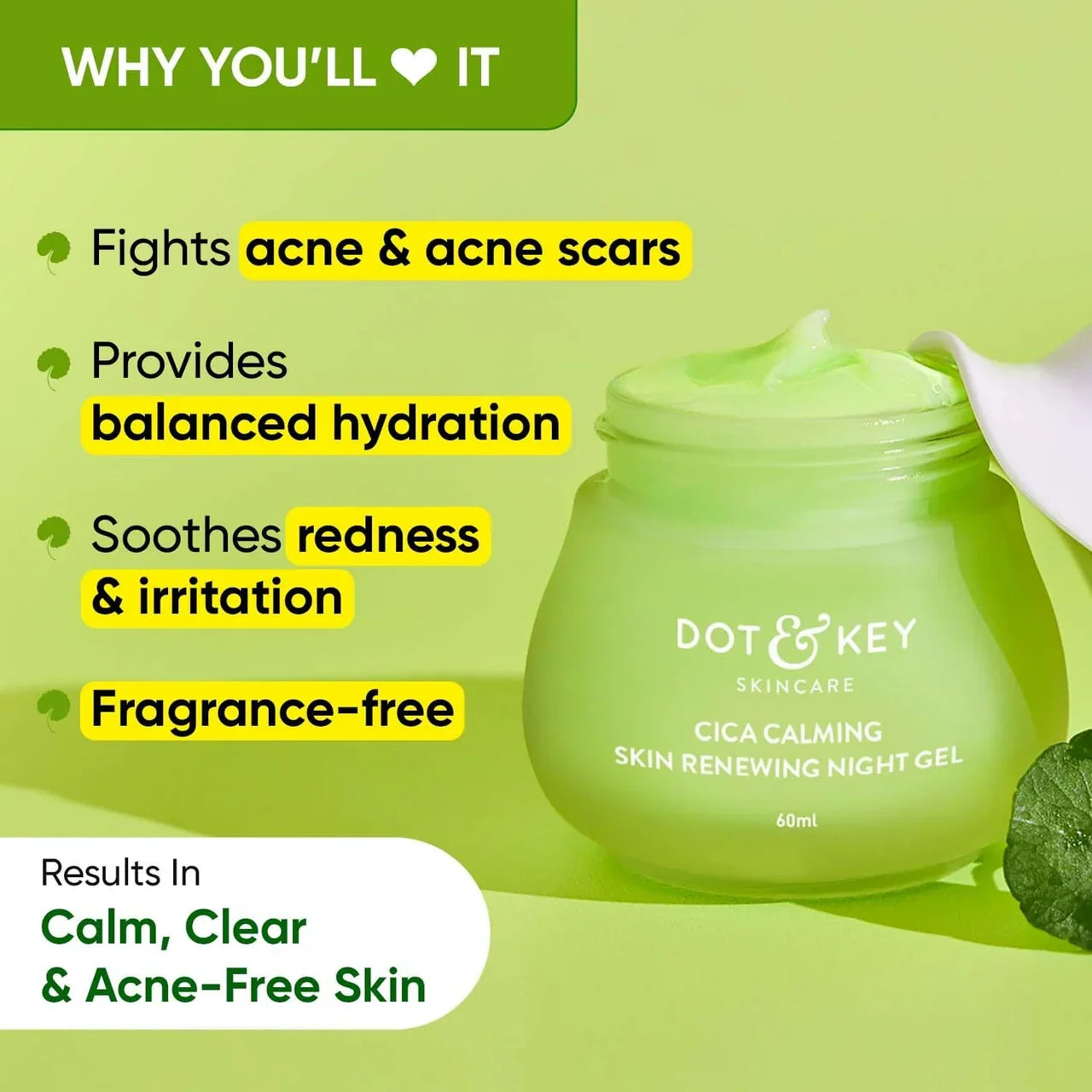 Dot & Key CICA Niacinamide Night Gel -60 ml image 4