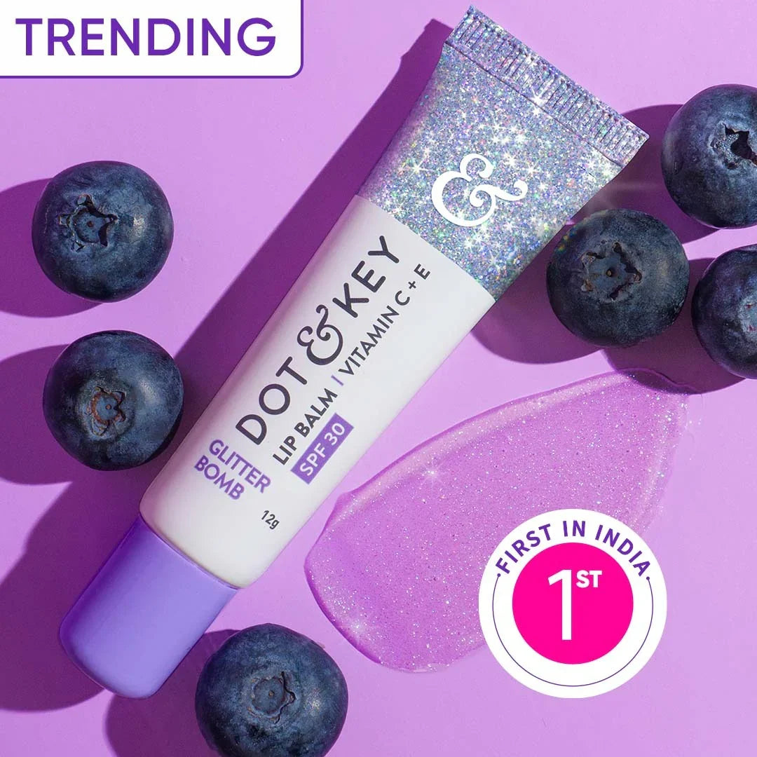 Dot & Key Glitter Bomb t Vitamin C + E & SPF 30 PA+++ Lip Balm -12 gm image 7