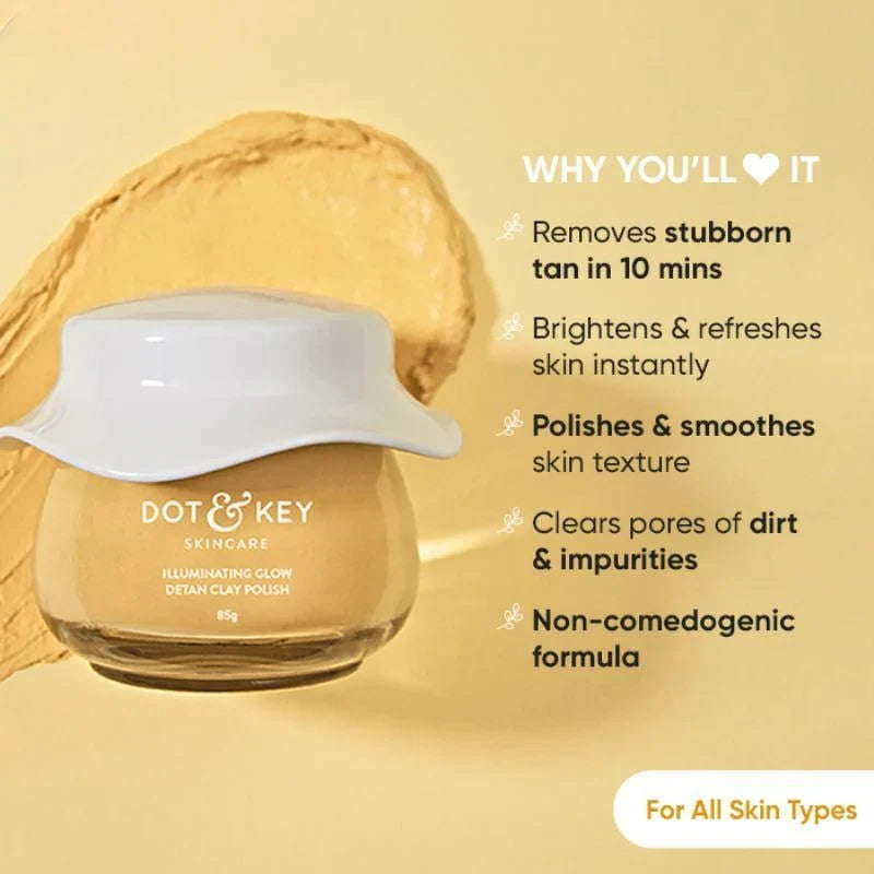Dot & Key Illuminating Glow Detan Clay Mask -85 gm image 7