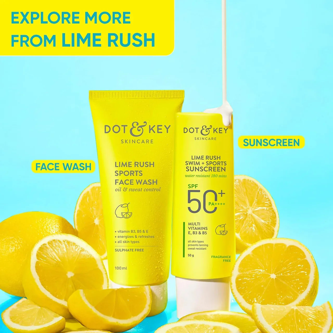 OT & KEY Lime Rush Sports Face Wash - 100Ml image 4