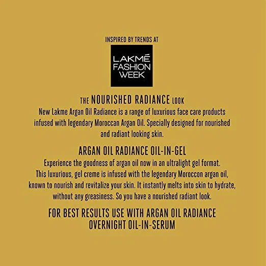 Lakme Absolute Argan Oil Radiance Oil-In-Gel -50 gm image 4