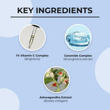 Dr. Sheth's Ceramide & Vitamin C Oil Free Moisturizer Hydrate & Brighten Skin With Vitamin C, Ceramide & Ashwagandha, For All Skin Types -50gm image 4