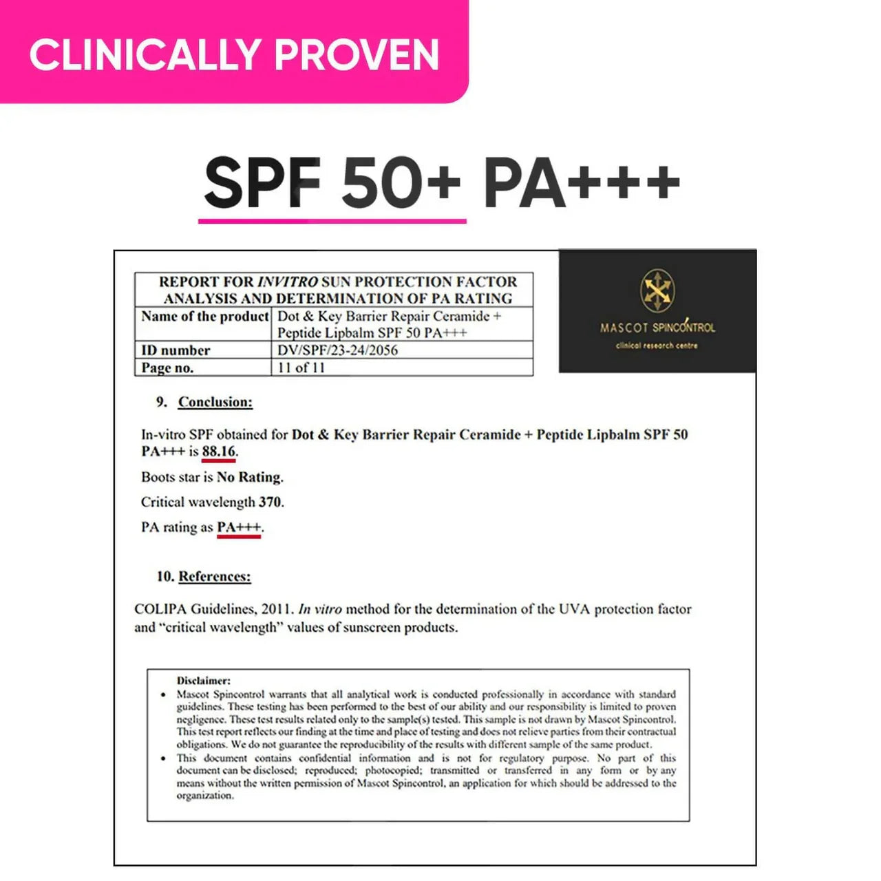 Dot & Key Barrier Repair Ceramide & Peptide SPF 50+, PA+++ Lip Balm - Red Romance -10 gm image 4