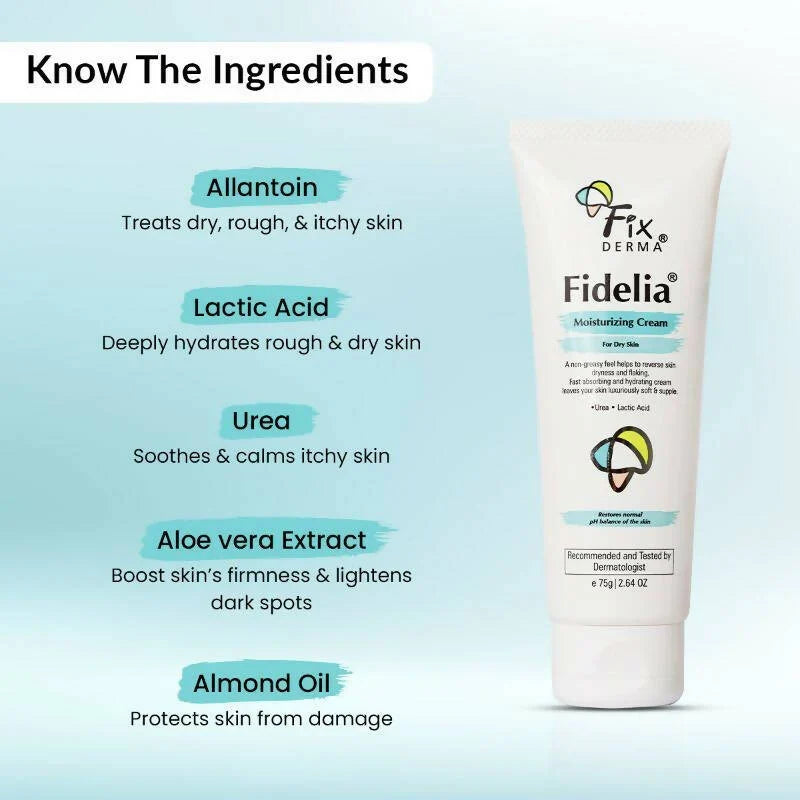Fixderma Fidelia Moisturizing Cream For Dry Skin -75 gm image 2