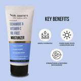 Dr. Sheth's Ceramide & Vitamin C Oil Free Moisturizer Hydrate & Brighten Skin With Vitamin C, Ceramide & Ashwagandha, For All Skin Types -50gm image 3