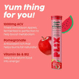 PLIX Apple Cider Vinegar Effervescent Tabs – Juicy Watermelon (15 Tablets) image 3