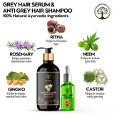 Ivory Natural Grey Hair Serum and Shampoo Combo image 3