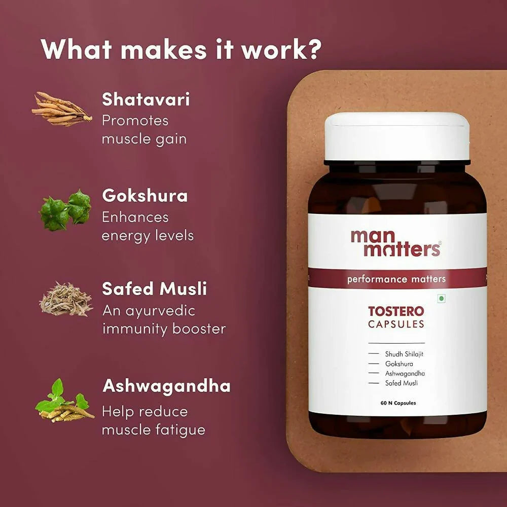 Man Matters Testero Capsules -60 caps image 2