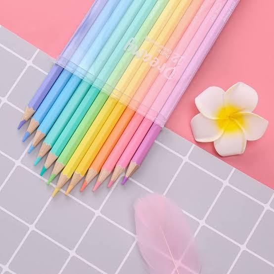 Beautiful Pastel Shades Pencils for Shading Drawing Coloring Pastel Pencils
(Pack of 12) image 3