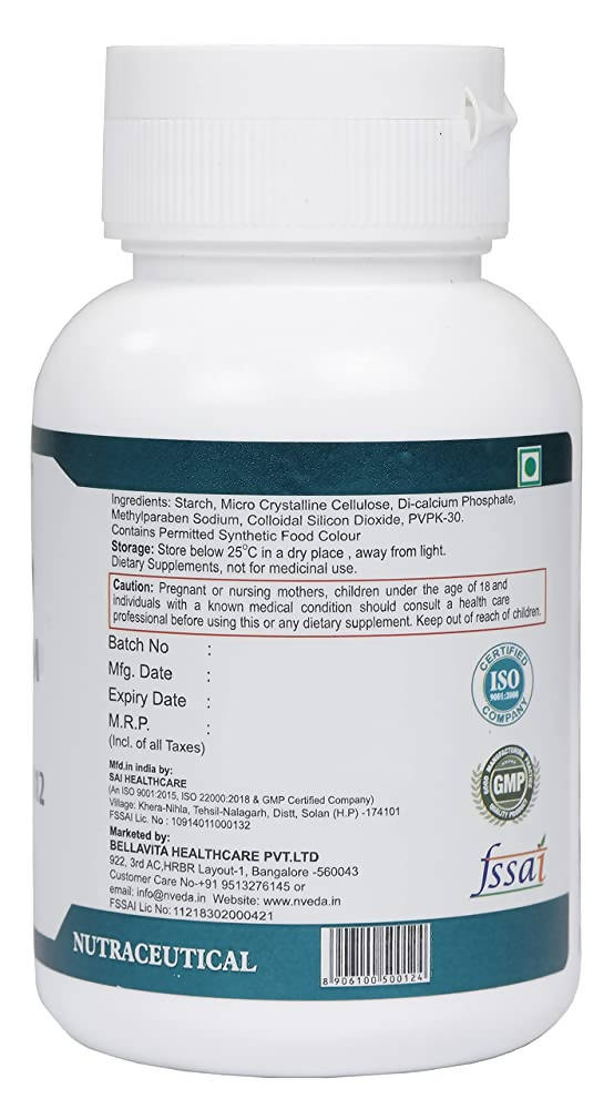 Nveda Calcium Magnesium Zinc Vitamin D3 & B12 Tablets -60 tabs - Pack of 1 image 4