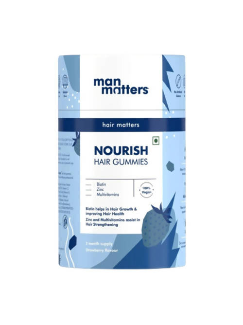 Man Matters Biotin Nourish Hair Gummies (Sugar Free) - Strawberry Flavor image 3