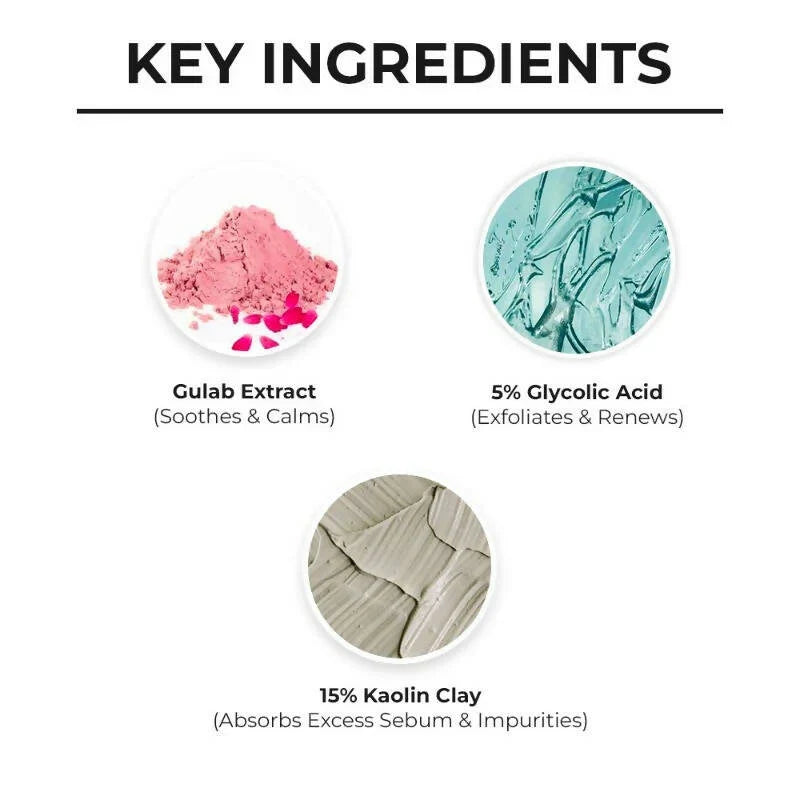 Dr. Sheth's Gulab & Glycolic Acid Face Mask--50 gm image 3