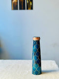 Meenakari Print Tower Copper Water Bottle – 1L | Leak-Proof, Ayurvedic-Inspired Design image 2