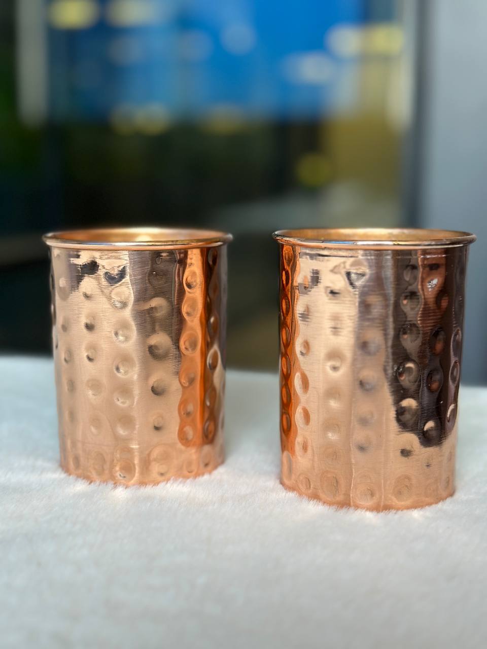 Copper Hammer Water Glass - 300ml -  Pack of 2 image 2