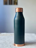 Queen Green Copper Water Bottle – Colour Coated, Leak-Proof Design (950ml) image 2