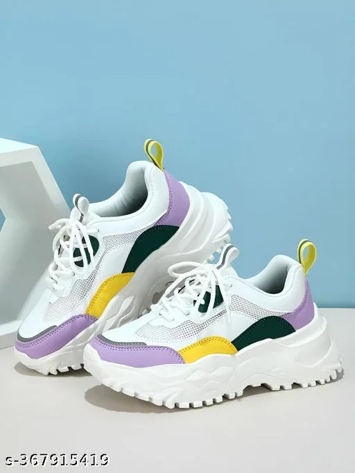 Women's Stylish Casual Sports Sneakers | Walking Sneakers Shoes | Partywear Sneakers | Running Sneakers For Women's and Girl