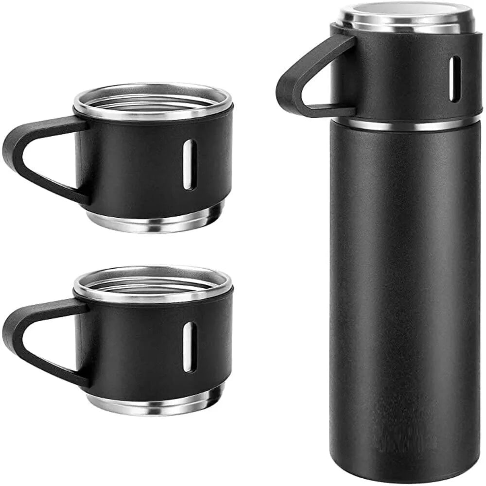 Stainless Steel Thermo 500ml Vacuum Insulated Bottle Water Flask Gift Set 500 ml image 2