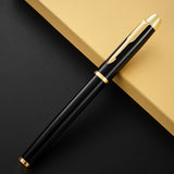Personalized Parker Classic Matte Black Ball Pen Gold Trim Free Gift Box black image 4